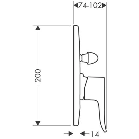 Hansgrohe Metris 31484000 встроенный смеситель для ванны для 31741180