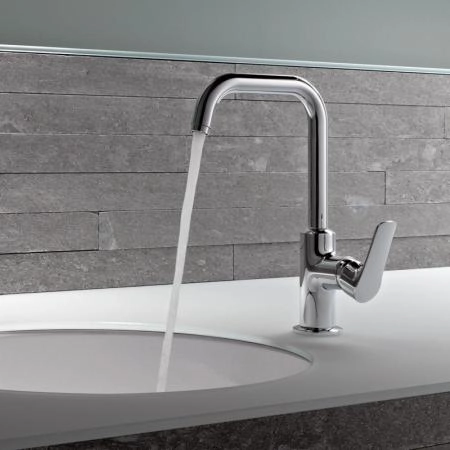 Смеситель Kludi Objekta 320230575 для раковины, управление сбоку, с донным клапаном