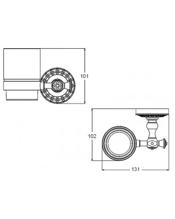 Держатель стакана ВИНДЗОР K25006 бронза