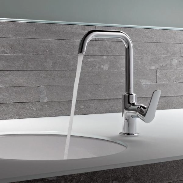 Смеситель Kludi Objekta 320230575 для раковины, управление сбоку, с донным клапаном