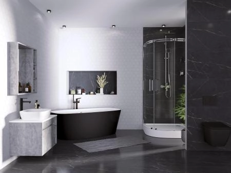 Ванна GROSSMAN GR-2701 Black (70x150x60) отдельностоящая