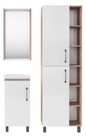 Тумба ASB-Mebel Адель 40 напольная Белый/Дуб Сонома