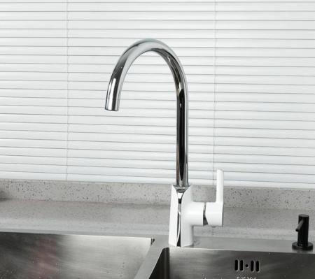 Смеситель для кухни Gappo G4003-8 белый/хром