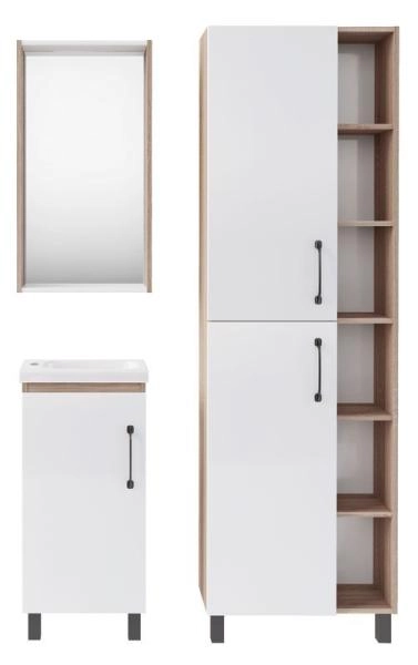 Тумба ASB-Mebel Адель 40 напольная Белый/Дуб Сонома