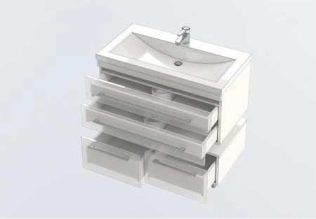 Тумба под раковину Aquanet Нота 90 белый