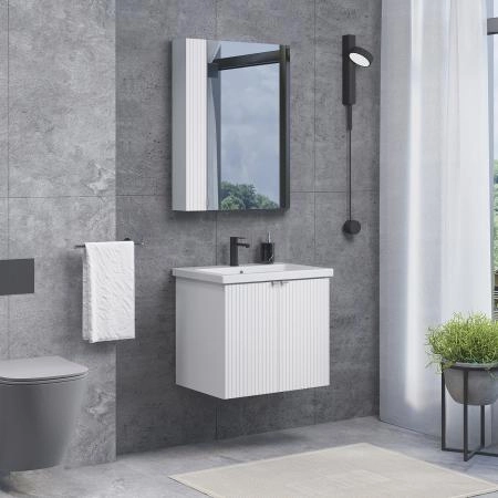 Зеркало-шкаф Comforty Лима-60 00-00019426 белый матовый