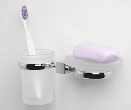 Стакан для зубных щеток WasserKraft Lippe K-6526 c мыльницей хром