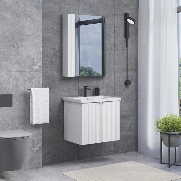 Зеркало-шкаф Comforty Лима-60 00-00019426 белый матовый