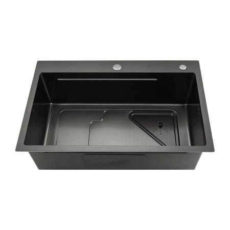 Кухонная мойка GAPPO GS7246-6 с коландером, оружейная сталь