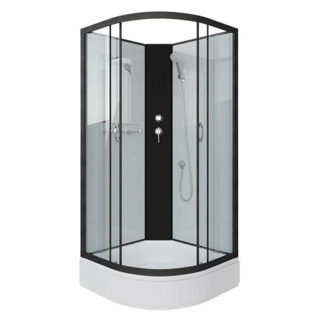 Душевая кабина Niagara NG-6701-14BK 900х900х2000 средний поддон 26см стекло прозрачное черные профиля