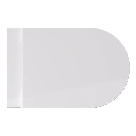 Alice Hide Round Унитаз 57х37см., подвесной, безободковый, с сиденьем и крышкой с микролифтом, с набором для крепления, цвет: белый глянцевый