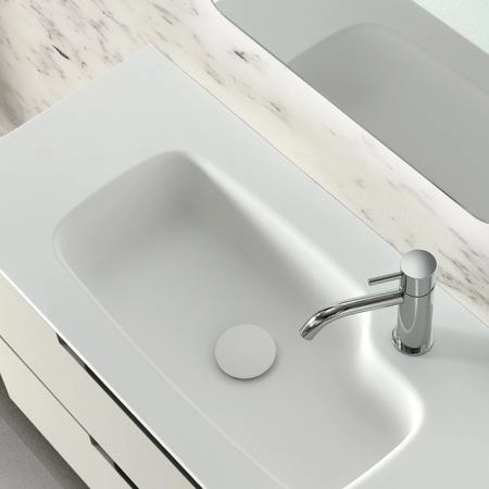 Oasis Profilo Композиция №19 Комплект мебели 140х38х h205см., подвесной, цвет: белый матовый/Хром