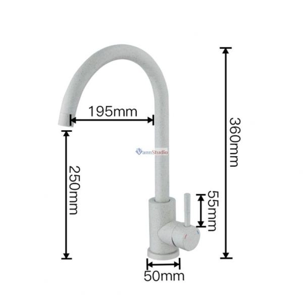 Смеситель для кухни Frap F40899-2 серый