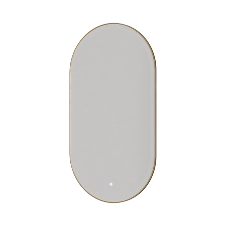 Зеркало Boheme овальное, мет. рама, тыльная подсветка, сенсор, антизапотевание, 60*110, MATT GOLD 568-MG