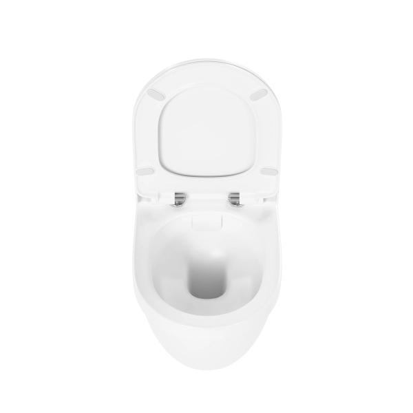 Инсталляция с унитазом VitrA S50 9003B003-7203 комплект 4 в 1 с сиденьем микролифт безободковый цвет клавиши глянцевый белый