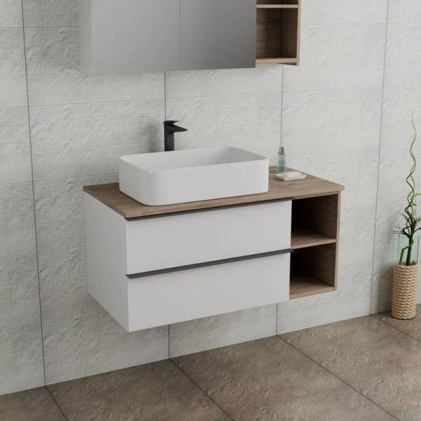 Тумба под раковину VENECIANA SANGRO 100 под наклад.умыв., с 2-мя ящ+ниши, белый