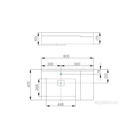 Раковина Aquaton Сакура 80 1A71993KSK010