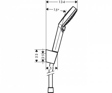 Душевой гарнитур Hansgrohe Crometta Vario 26694400 Porter Set 1600 мм,белый/хром