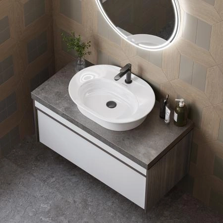 Раковина Kerama Marazzi CANALETTO КАНАЛЕТТО CN.wb.60 накладная 60, белая глянцевая