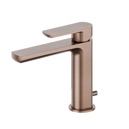Newform Haka Смеситель для раковины, 1 отв., с донным клапаном, цвет: PVD brushed copper bronze
