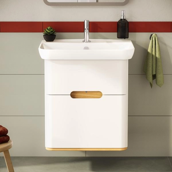 Тумба с раковиной  VitrA Sento  60822 65 см матовая белая МДФ