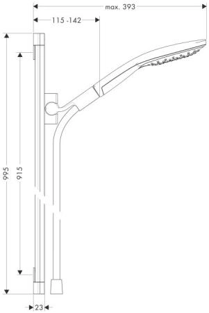 Hansgrohe Raindance Select 150 26626000 Душевой гарнитур 90мм