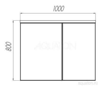Зеркальный шкаф Aquaton Брук 100 белый 1A200702BC010