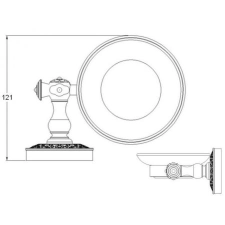 Мыльница ZORG (AZR 06 SL) серебро-белый