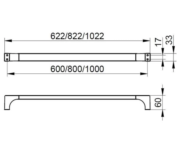 Полотенцедержатель KEUCO Edition 11 Бронза шлифованная 11101030800 820 мм
