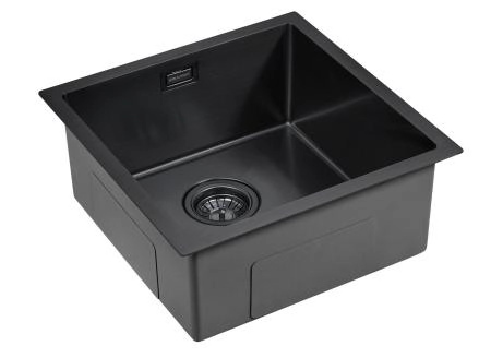 Кухонная мойка Paulmark ALLER PM904444-GM вороненая сталь 440х440мм нерж. Сталь