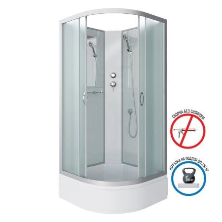 Душевая кабина Niagara NG-3301-14BK 900х900х2000 средний поддон 26см стекло матовое