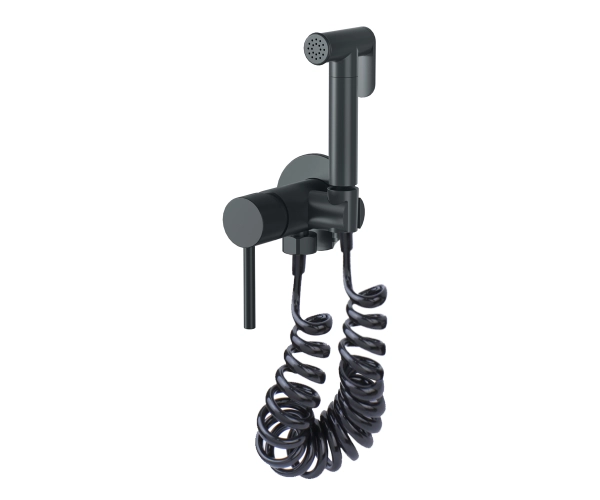 Гигиенический душ со смесителем СКАНДИ 701/1B черный