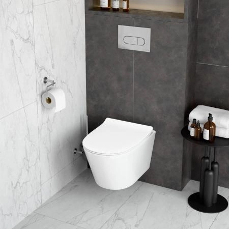 Подвесной унитаз VitrA M50 8302B003-6404 безободковый VortexFlush с сиденьем микролифт дюропласт белый санитарный фарфор