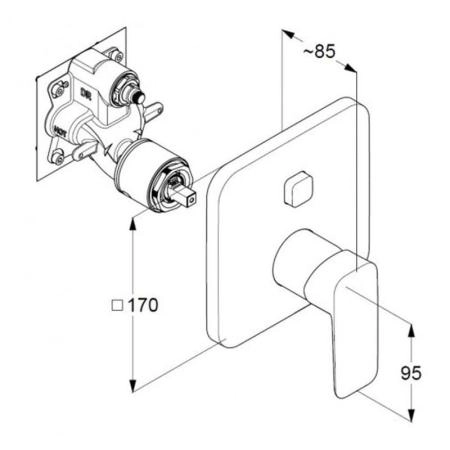 Смеситель KLUDI PURE&STYLE 406590575 для ванны и душа встраиваемый
