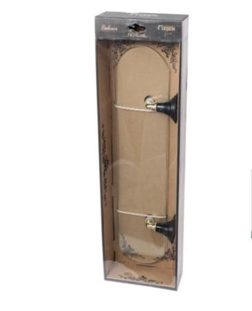 Полка Fixsen Best FX-71603B стеклянная черный- золото