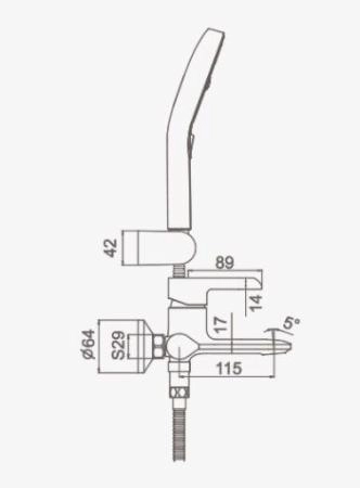 Смеситель для ванны Gappo G3203-8 белый/хром