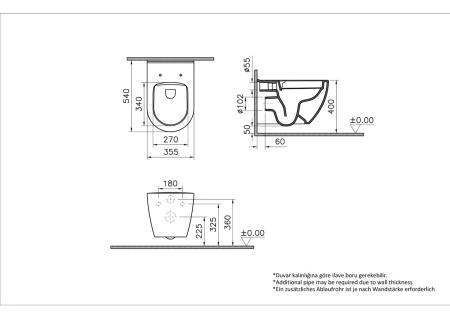 Подвесной унитаз VitrA Mia Round