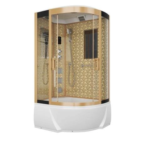 Душевая кабина Niagara Luxe NG-7712GL (800x1200х2150) высокий поддон стенки ЗОЛОТО