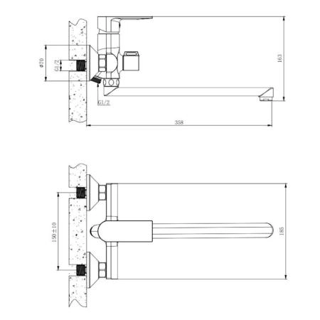 Смеситель KNOTLOR ERGOFIT KN-33, хром