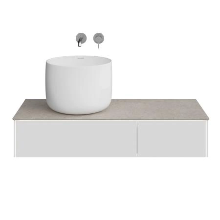 Тумба Kerama Marazzi MAGICA МАДЖИКА MA.120.2\MGR.M подвесная 120, 2 ящика, утренний серый матовый