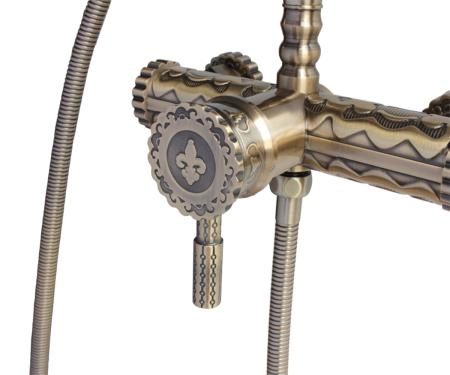 Гигиенический душ настенный со смесителем ВИНДЗОР 10128 бронза