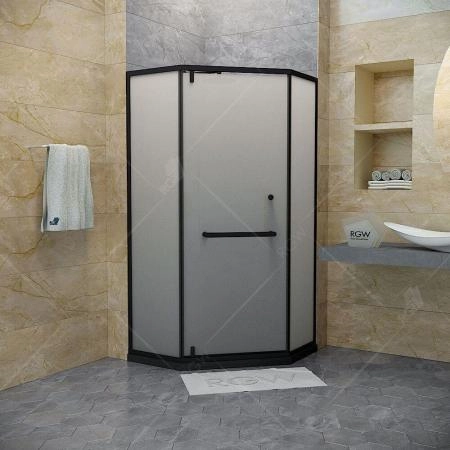 Душевой уголок RGW Hotel HO-084B 90x90 стекло сатинат/профиль черный 350608499-24