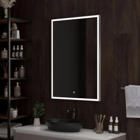 Зеркало Континент Frame silver standart 700x1000 ЗЛП2114 с подсветкой