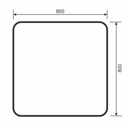 Зеркало для ванной с подсветкой Uperwood Modul 80*80 см, бесконтактный сенсор, антизапотевание, черное, холодная подсветка