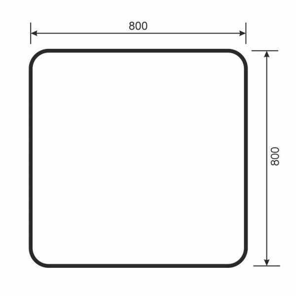 Зеркало для ванной с подсветкой Uperwood Modul 80*80 см, бесконтактный сенсор, антизапотевание, черное, холодная подсветка