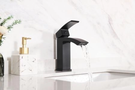 Смеситель Gid Victoria L120-BM-K для раковины Черный матовый