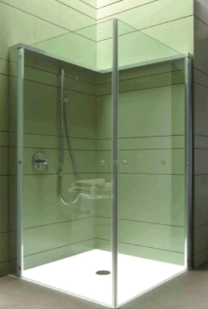 Duravit OpenSpace перегородка для душа 885x885 мм, прозрачное и зеркальное стекло, смеситель справа, квадратный вариант, цвет хром