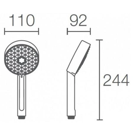 Ручной душ Jacob Delafon AWAKEN Geometric E72421RU-CP хром