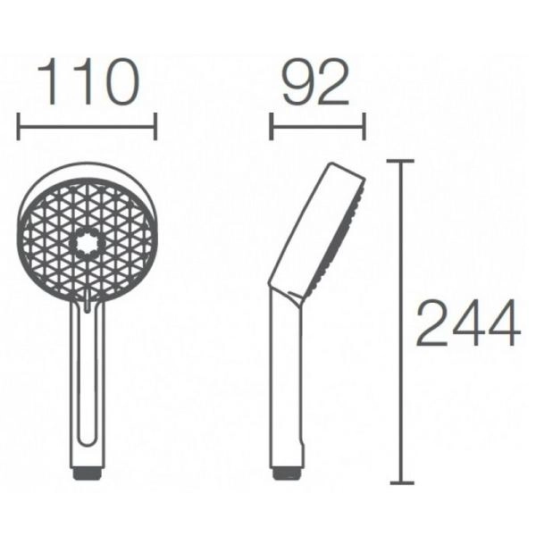 Ручной душ Jacob Delafon AWAKEN Geometric E72421RU-CP хром