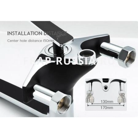 Душевая система Frap H57 F2457 для ванны, цвет черный хром